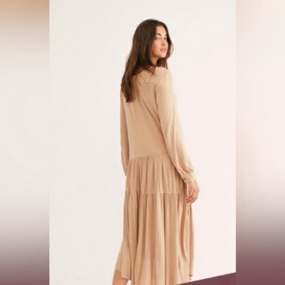 Free People Beach Jilly Midi dress size Small tan in color - Picture 2 of 10